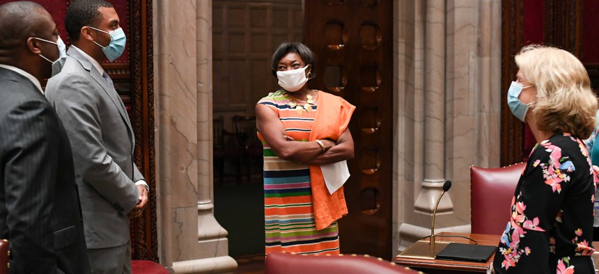 New York State Senate Majority Leader Andrea Stewart-Cousins.