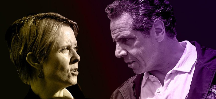 Cynthia Nixon and Andrew Cuomo