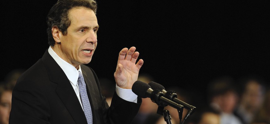 Andrew Cuomo during his first State of the State as Governor of New York in 2011.