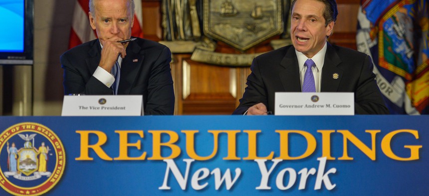 Democratic presidential nominee Joe Biden and Governor Andrew Cuomo.