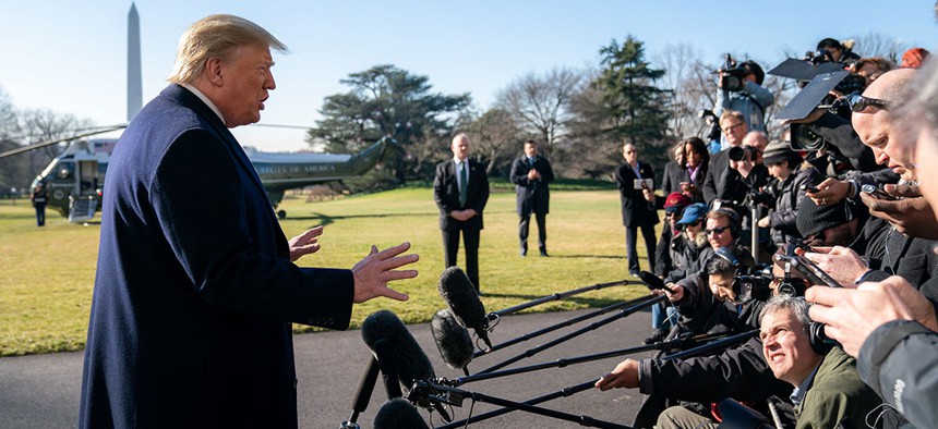President Trump in Washington D.C. on Feb. 23. 