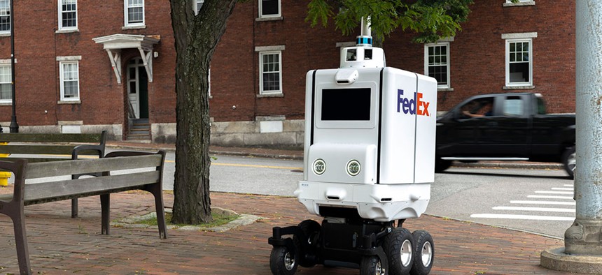 FedEx's autonomous delivery robot.