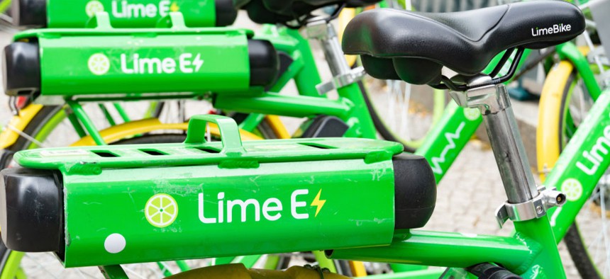 Lime is among the companies participating in a Department of Transportation pilot program for dockless e-bikes.