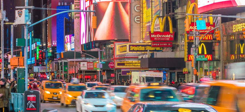 Traffic in Times Square