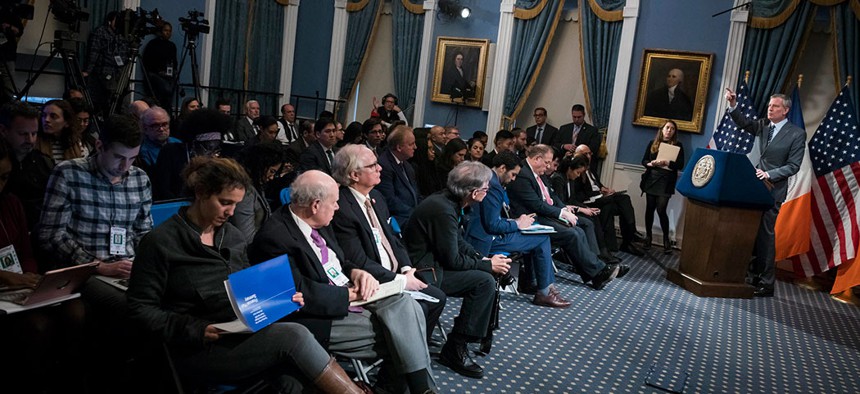 Mayor Bill de Blasio presents New York City’s Preliminary Budget for Fiscal Year 2021.