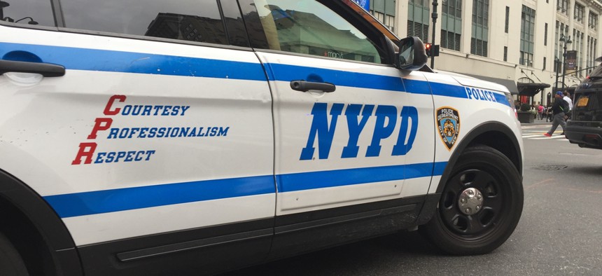 An NYPD SUV