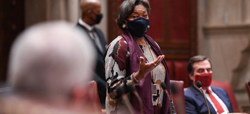 New York State Senate Majority Leader Andrea Stewart-Cousins