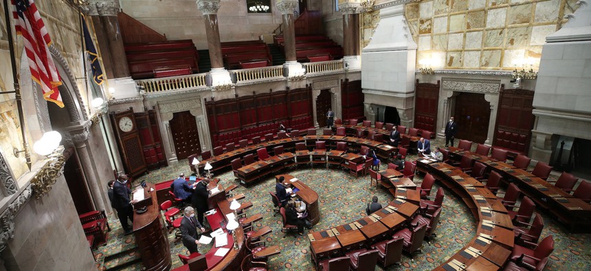 The New York State Senate Chamber in Albany.