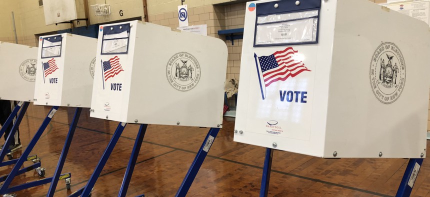 The poll site at P.S. 219 in East Flatbush.