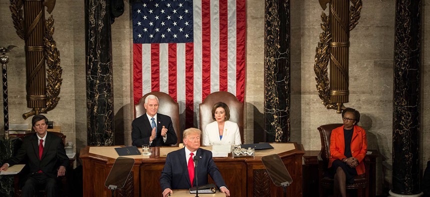 Donald Trump delivering his fourth State of the Union on Tuesday.