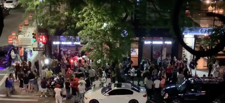 A crowded bar in Hells Kitchen on June 13th.