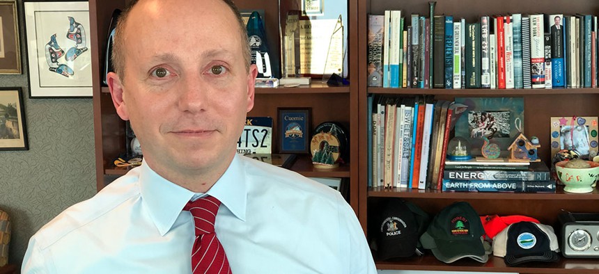 State Department of Environmental Conservation Commissioner Basil Seggos in his office in Albany.