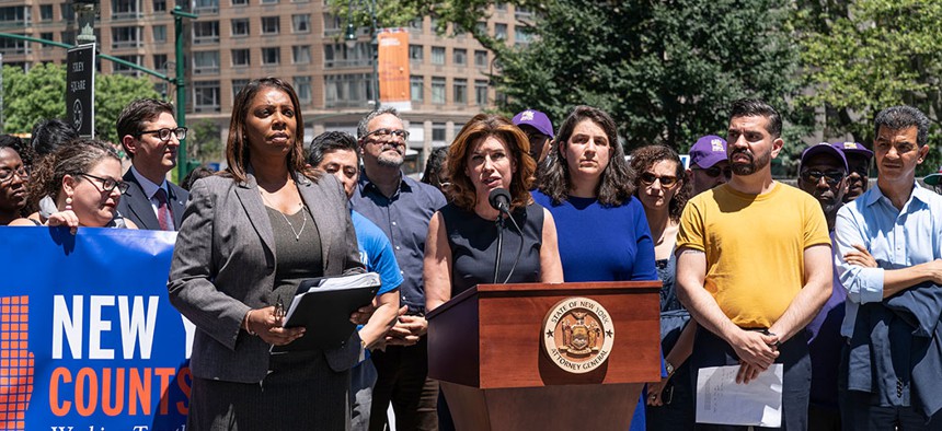 NYC Census Director Julie Menin and Attorney General Tish James.