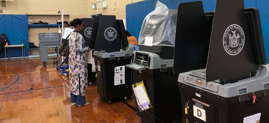 New York City voting machines.