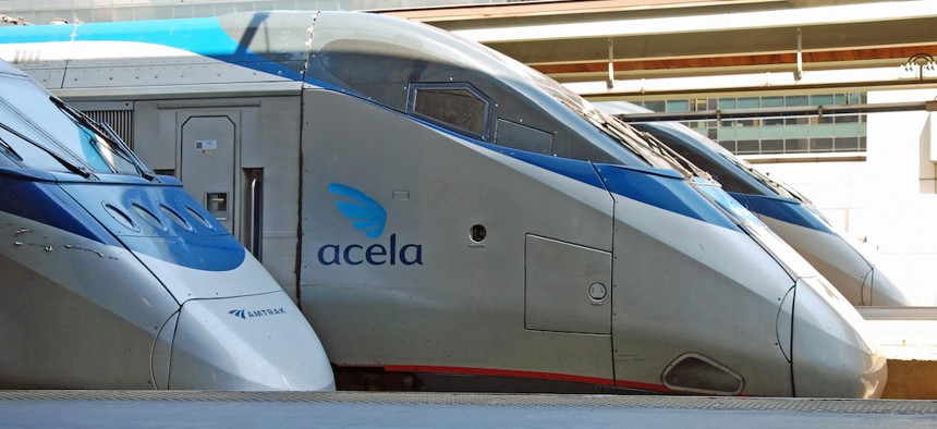 The Acela high-speed rail in Washington D.C.