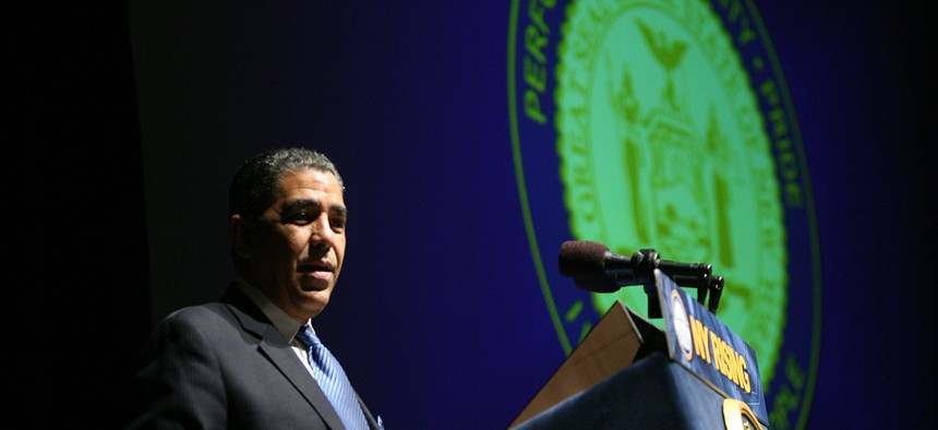 Rep. Adriano Espaillat speaks during New York Governor Andrew Cuomo's State of the State address in 2013