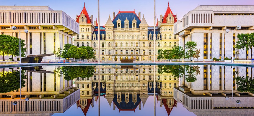 The New York State Capitol building in Albany.