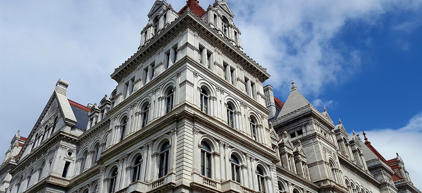 The New York state Capitol building in Albany.