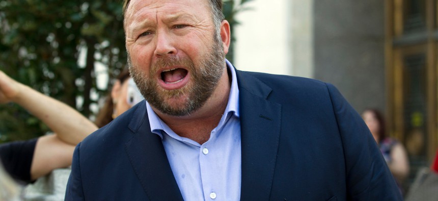 Conspiracy theorist Alex Jones.