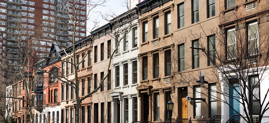 Brownstones in Manhattan.