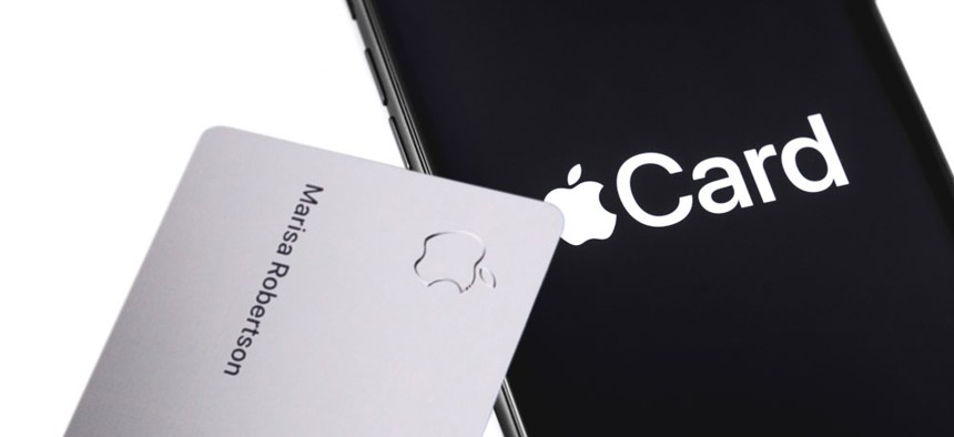 An Apple card.