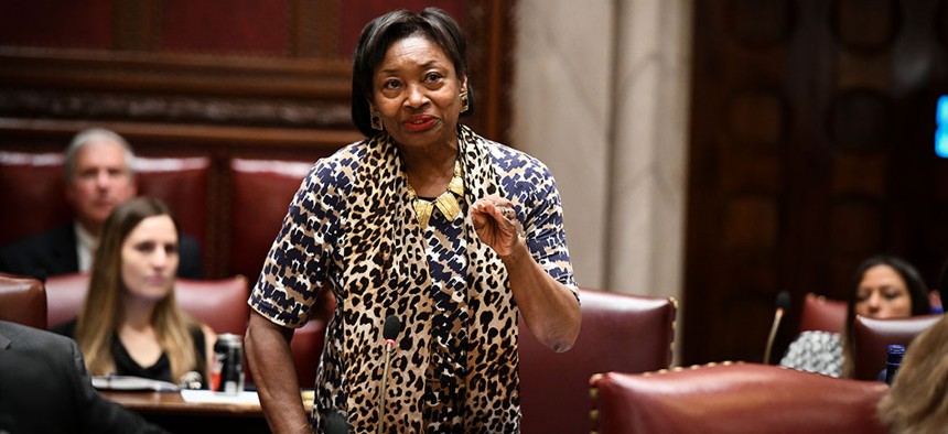 State senate Majority Leader Andrea Stewart-Cousins.