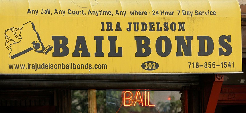 A bail bonds business along Atlantic Avenue in Brooklyn. 