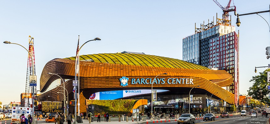 The green roof of the Barclays Center was the largest ever to cover a sporting venue upon its completion in 2012.