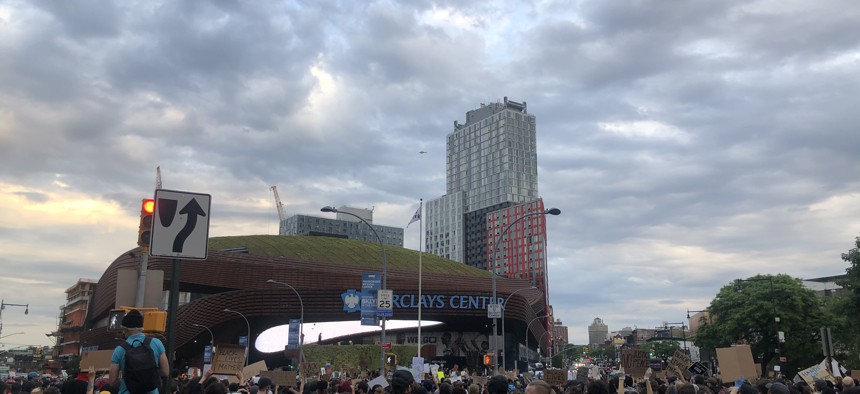 Protest against police brutality at Barclays Center in Brooklyn on June 2nd. 