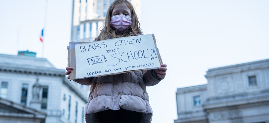 New York City schools are closed.