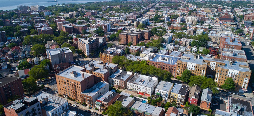 Aerial view of Bay Ridge, Brooklyn.