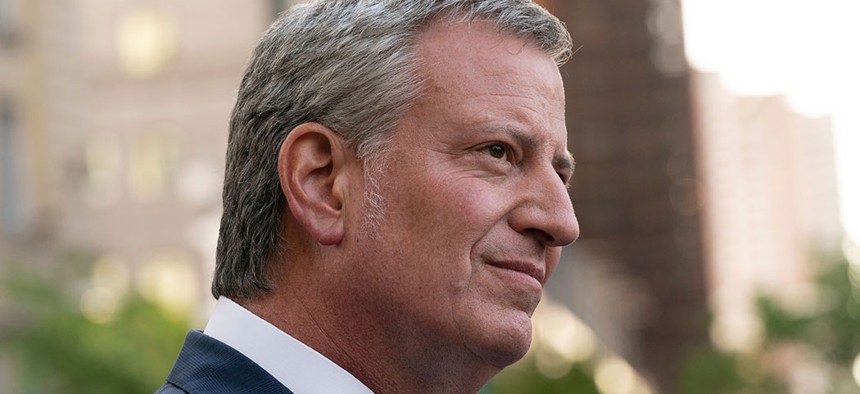 New York City Mayor Bill de Blasio.