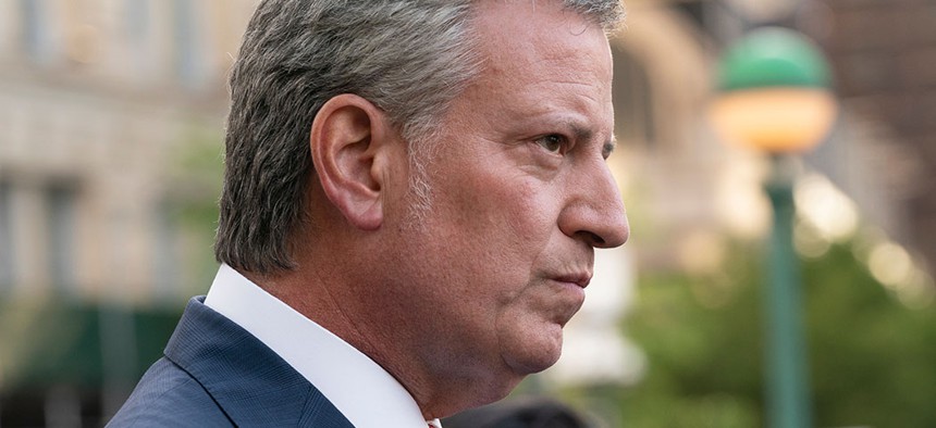 New York City Mayor Bill de Blasio.