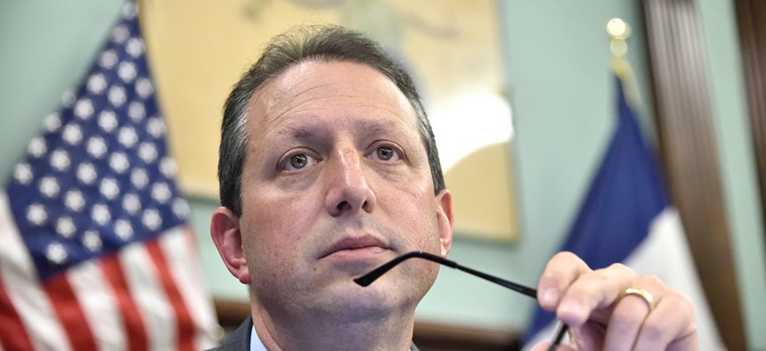 New York City Council member Brad Lander during a General Welfare Preliminary Budget Hearing. 