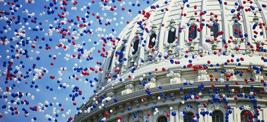 U.S. Capitol building during the Constitution Bicentennial celebration.