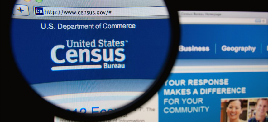 A magnifying glass looking at the census