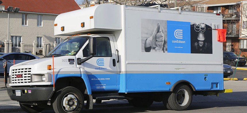 A Con Edison repair truck.