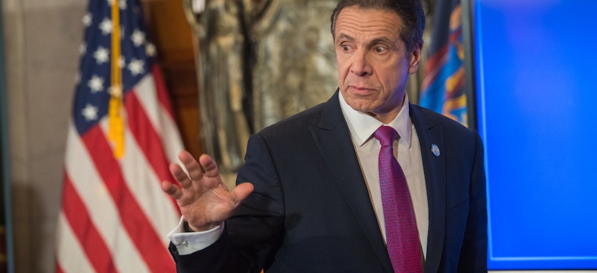 Governor Cuomo on April 20th during the daily COVID-19 press briefing. 
