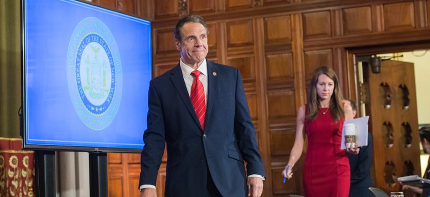 Governor Cuomo and Secretary to the Governor Melissa DeRosa.