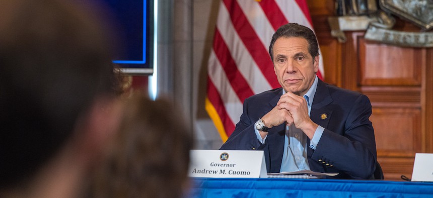 Cuomo has required lawmakers to stay in Albany during the coronavirus crisis.