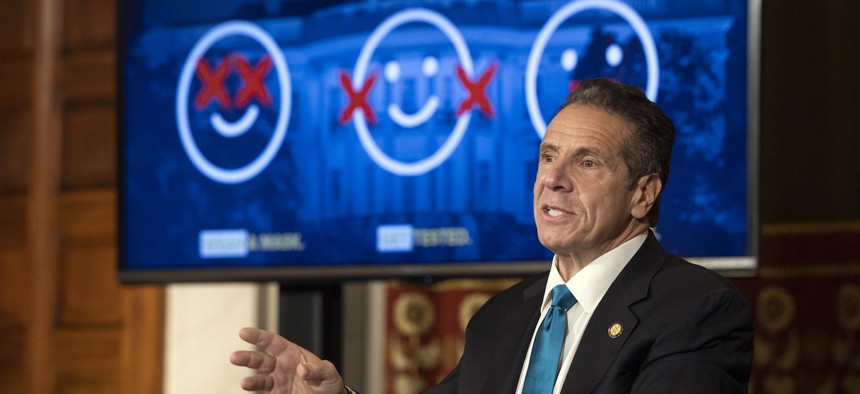 Governor Cuomo's powerpoint mocking the Federal Government's COVID response.