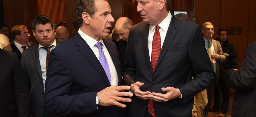 Governor Cuomo and Mayor de Blasio are fighting again.