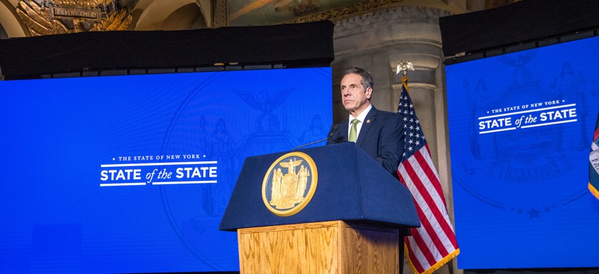 Cuomo delivered the fourth part of his State of the State speech on Thursday.