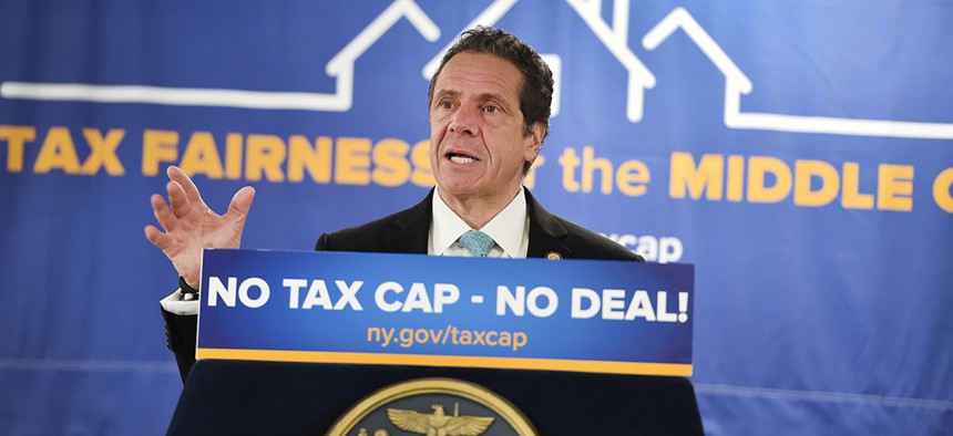 Gov. Andrew Cuomo has launched a “No Tax Cap – No Deal” campaign to make the property tax cap permanent in the state.