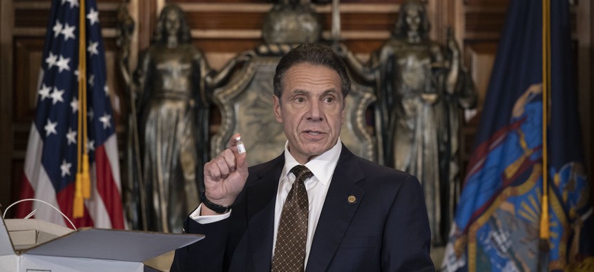 Governor Cuomo at a press conference on December 3.