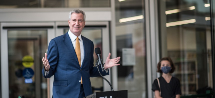 De Blasio championed some of the key actions the state took to curb the spread of the virus before Cuomo did. 