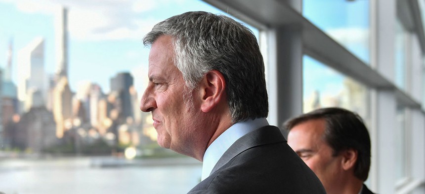 New York City Mayor Bill de Blasio.