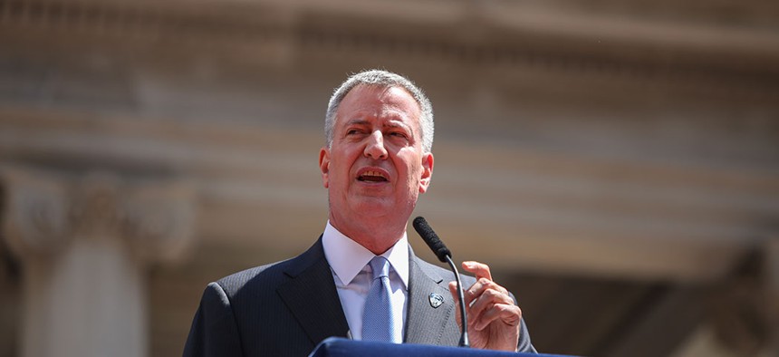 Mayor Bill de Blasio released a plan to end street homelessness in five years.