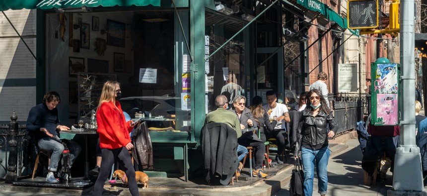 Outdoor dining in NYC