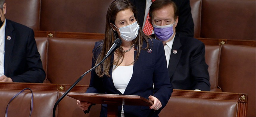 Rep. Elise Stefanik rises to continue to object to the certification of the election